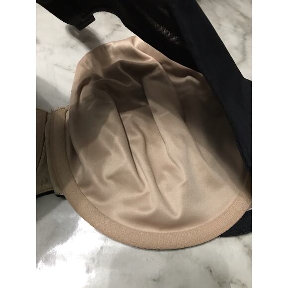 NWOT Cacique Unlined Bra Womens Size 44DD Black Lace Underwire Back Closure - Picture 7 of 8